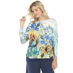 NEW INOAH sunflower notes sweater in blue